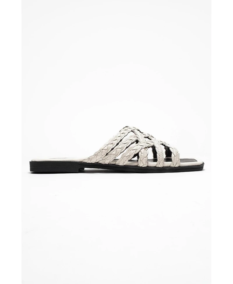Forever & Always Shoes Alisha Leather Slide Sandal (Women)