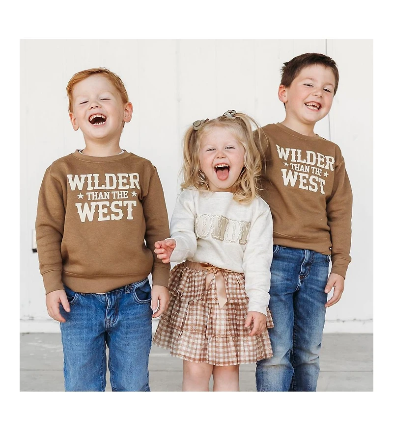 Sweet Wink Little and Big Girls Howdy Patch Sweatshirt