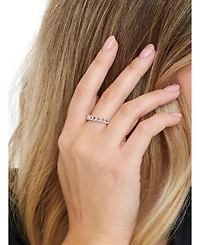 Devata Curb Link Ring Rhodium Plated Sterling Silver, 9