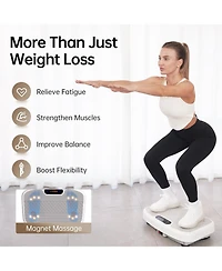 350lbs Capacity Vibration Plate Exercise Machine Vibrating Plate for Lymphatic Drainage & Weight Loss Whole Body Shaking Workout Fitness