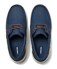 Lands' End Men's Comfort Leather Slip On Boat Shoes