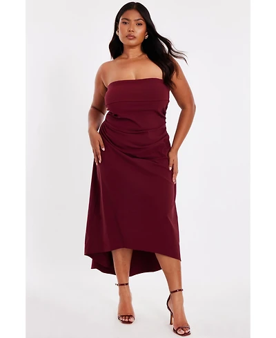 Quiz Women's Plus Crepe Bandeau Midi Dress
