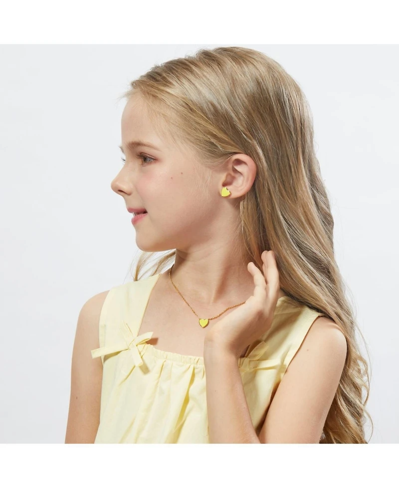 Anna Zuckerman Petit Love Studs in Yellow