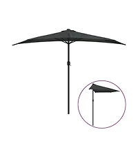 vidaXL Garden Parasol Anthracite Polyester Fabric 118.1 x 61.0 in