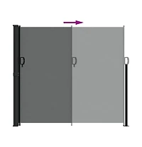 vidaXL Retractable Side Awning Anthracite