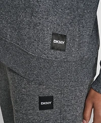 Dkny Women's Tonal Logo Patch Crewneck Sweatshirt