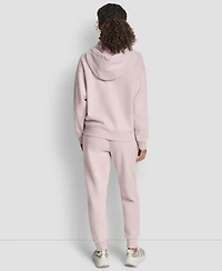 Dkny Sport Women's Rhinestone Logo Fleece Hoodie