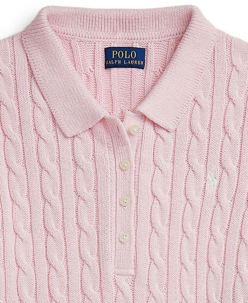 Polo Ralph Lauren Big Girls Cable-Knit Cotton Sweater Dress