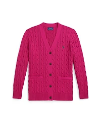 Polo Ralph Lauren Girls 7-16 Cable V-Neck Cardigan