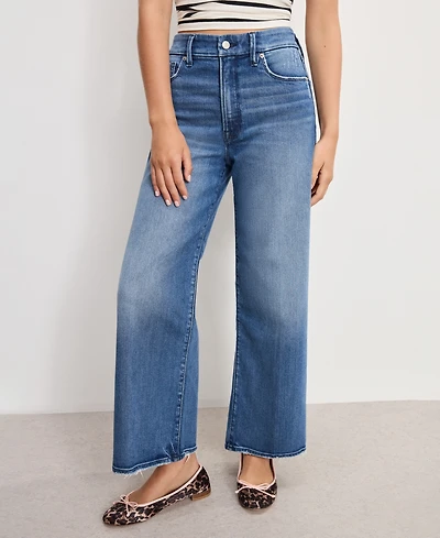 Good American Women's Waist Palazzo Cropped Jeans