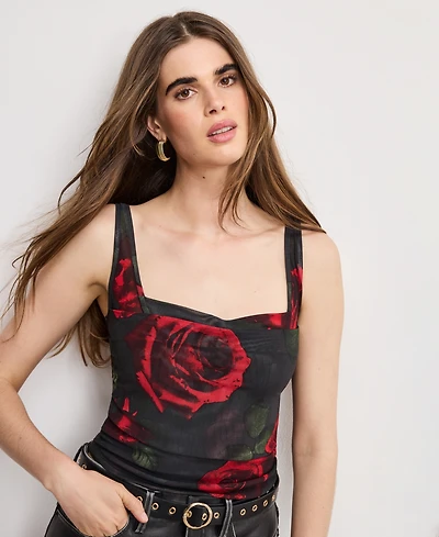 Good American Women's Mesh Bustier Sleeveless Top, Regular and Plus