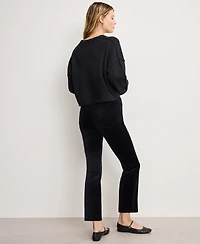 Good American Women's Velvet High Rise Kick Flare Pants