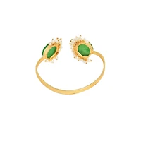 Sohi Women's Cluster Stone Cuff Bracelet