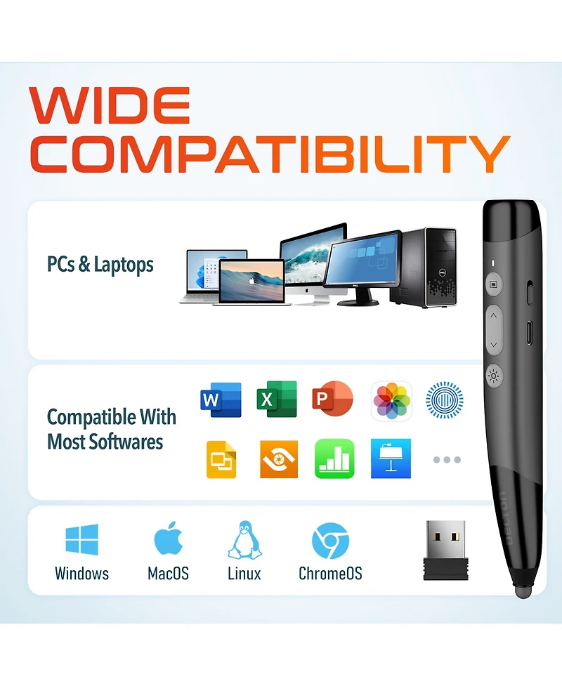 Delton LP99 Presentation Clicker, Laser Pointer (DLP99)