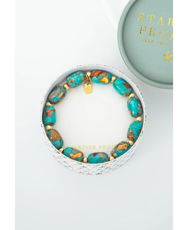Starfish Project Sierra Bloom Turquoise Emperor Stone Beaded Bracelet