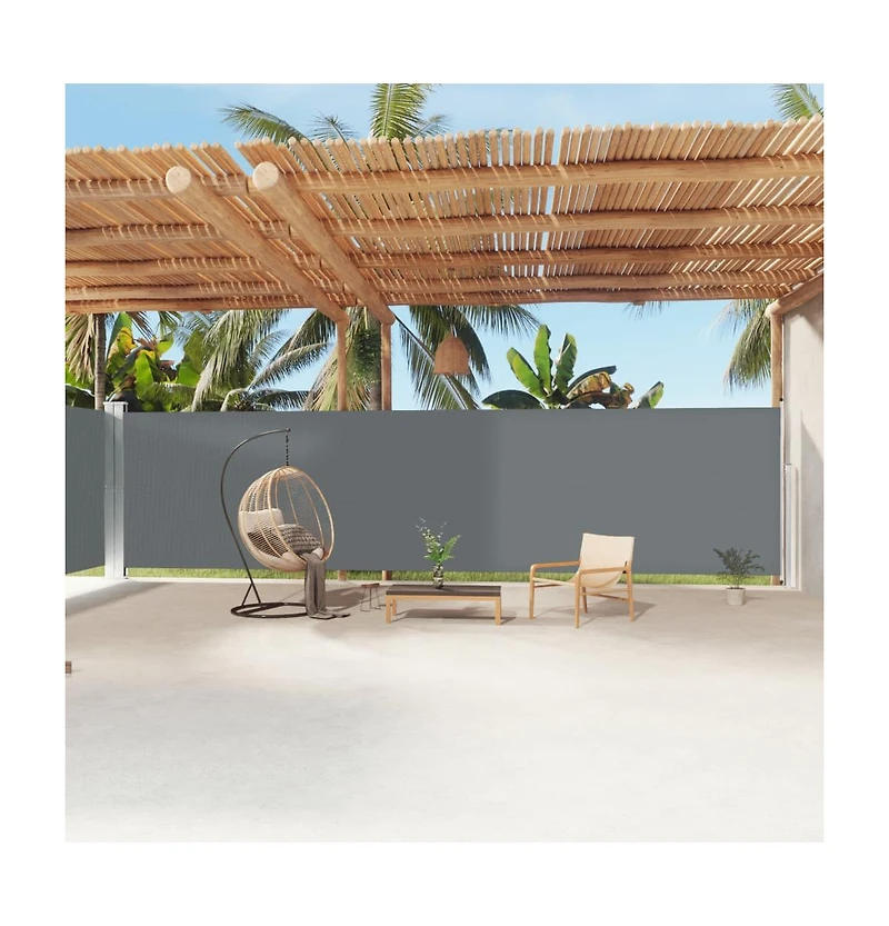 Side Awning Charcoal Polyester fabric with Pu coating