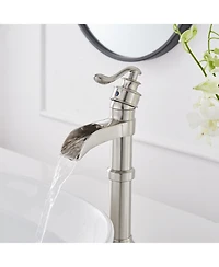 Greenspring Waterfall Single Hole Single-Handle Vessel Bathroom Faucet With Pop-up Drain Assembly in Polished Chrome