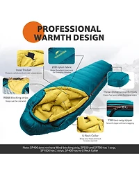 Naturehike 0 Degree Down Mummy Sleeping Bag for Adults,650FP Cold Weather Backpacking Sleeping Bag with Rds Down,29.3 Sleeping Bags for Camping