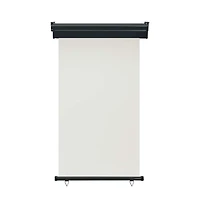 vidaXL Balcony Side Awning Cream Steel, Aluminum, 100% Polyester