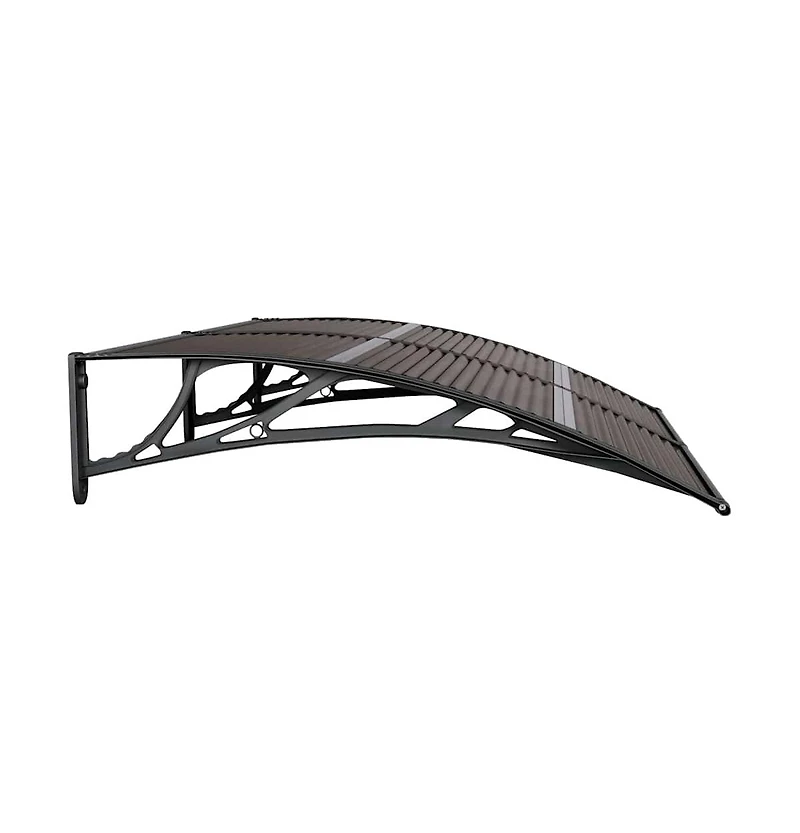vidaXL Door Canopy Black Polycarbonate 59.1 x 39.4 in Durable Awning