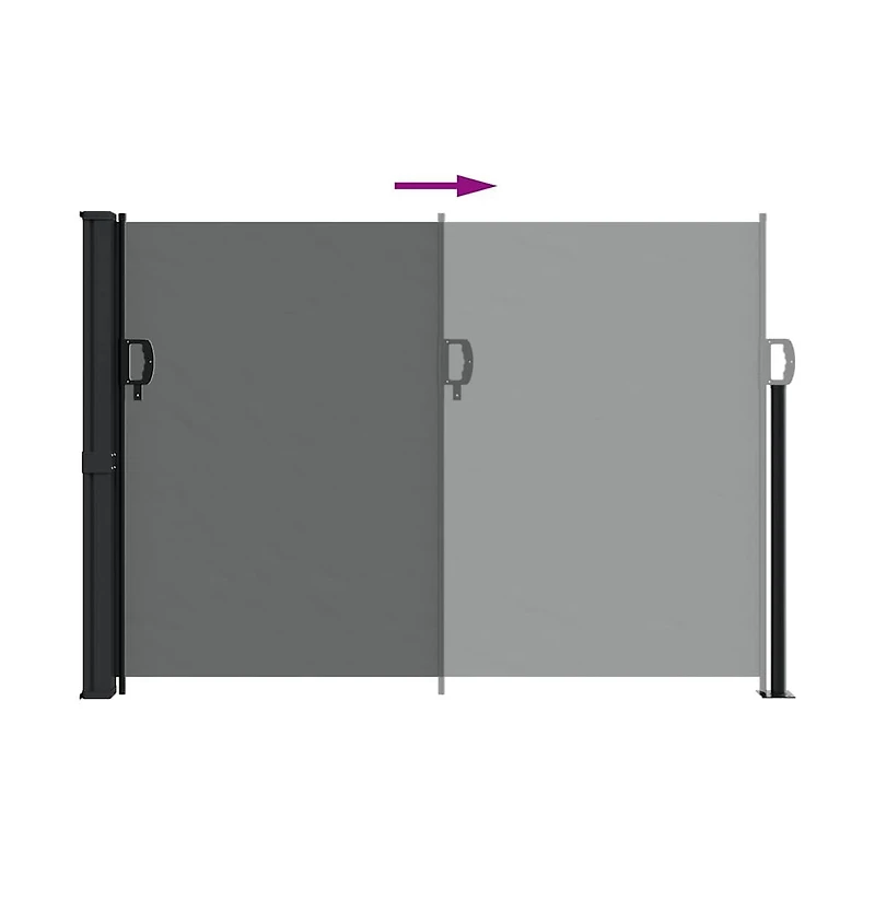 vidaXL Retractable Side Awning Anthracite