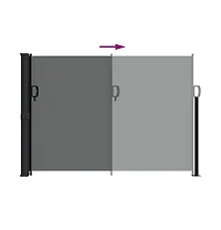 vidaXL Retractable Side Awning Anthracite