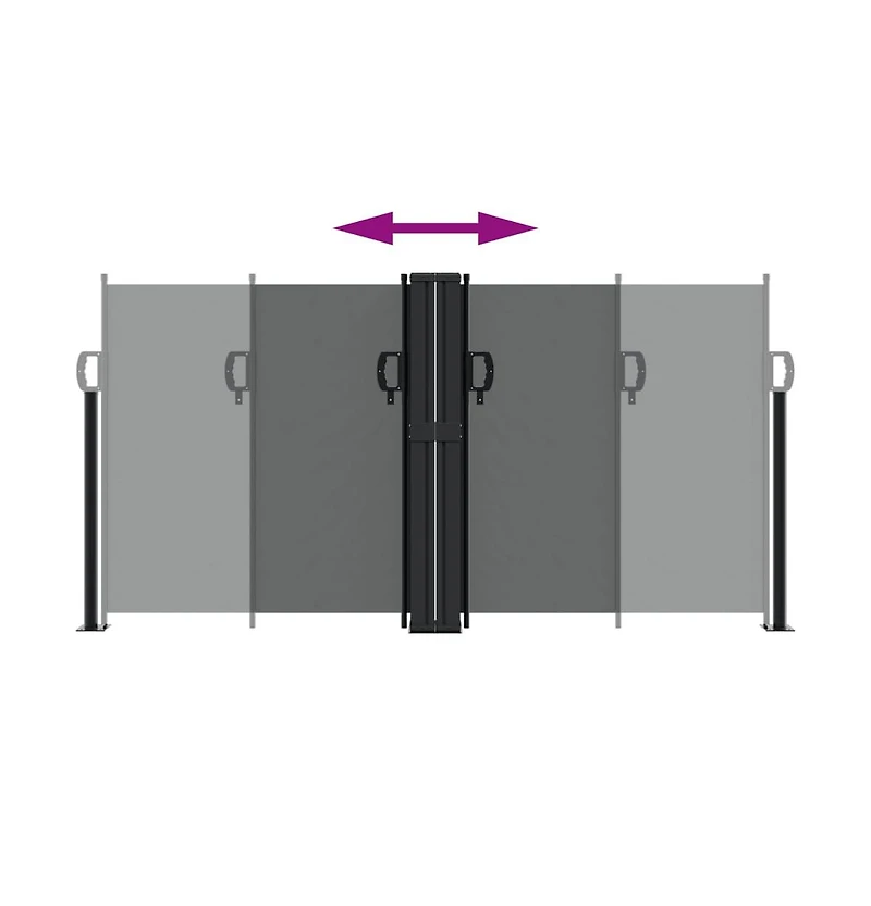 vidaXL Retractable Side Awning Anthracite