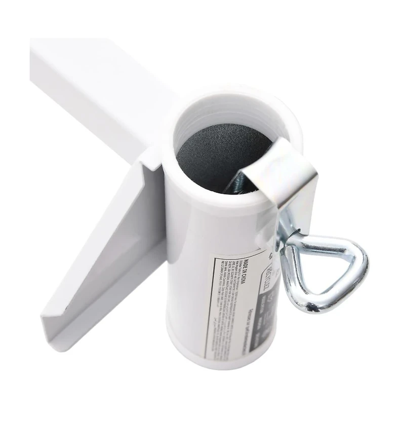 vidaXL Umbrella Clamp for Balcony White 1.5" Steel