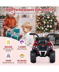 6V Kids Ride On Atv with Spray Function and Storage Box Music
