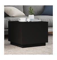 vidaXL Coffee Table Black Engineered wood 19.7 in x 19.7 in x 15.7 in