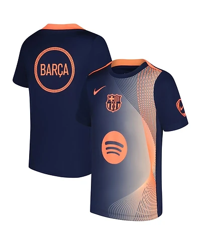 Nike Big Boys and Girls Navy Barcelona 2025/26 Third Academy Pro Pre-Match Performance Top