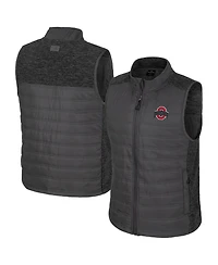 Colosseum Men's Charcoal Ohio State Buckeyes Nightman Full-Zip Puffer Vest