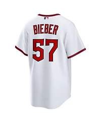 Nike Men's Shane Bieber White Cleveland Guardians Home Replica Jersey