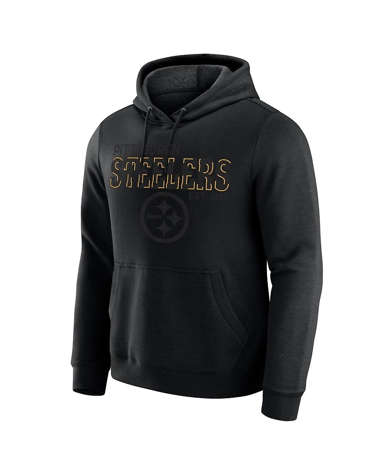 Fanatics Men's Black Pittsburgh Steelers Hoodie