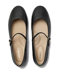 Lands' End Women's Classic Leather Mary Jane Flats