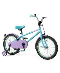 Kids Bike with Adjustable Handlebar and Saddle Purple-18 Inches