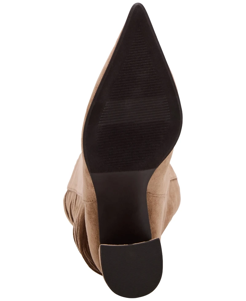 Madden Girl Women's Shakke Knee-High Fringe Dress Boots
