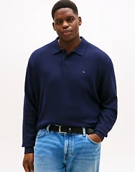 Tommy Hilfiger Men's Big and Tall Long Sleeve Polo Sweater