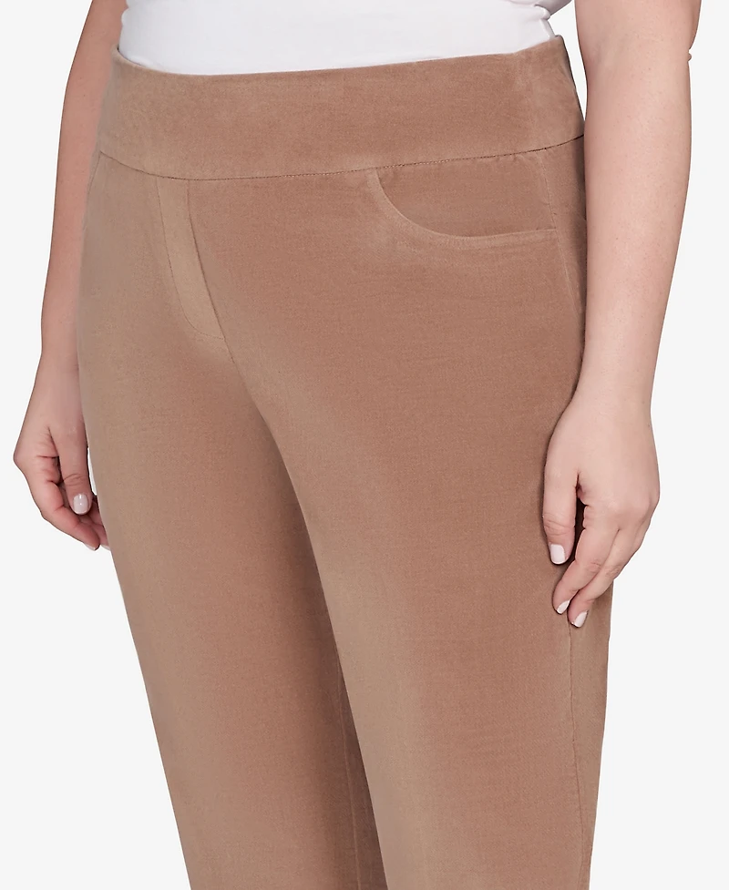 Alfred Dunner Plus Vienna Allure Fit Flat Front Corduroy Average Length Pant