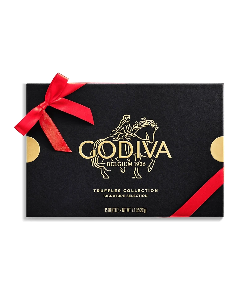 Godiva Signature Truffles Assorted Chocolate Gift Box with Red Ribbon