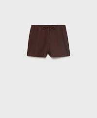 Mango Women's Drawstring Cotton Shorts