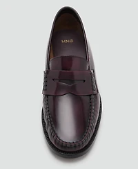 Mango Women's Gathered Leather Moccasins