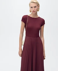 Mango Women's Combined Pleated Dress