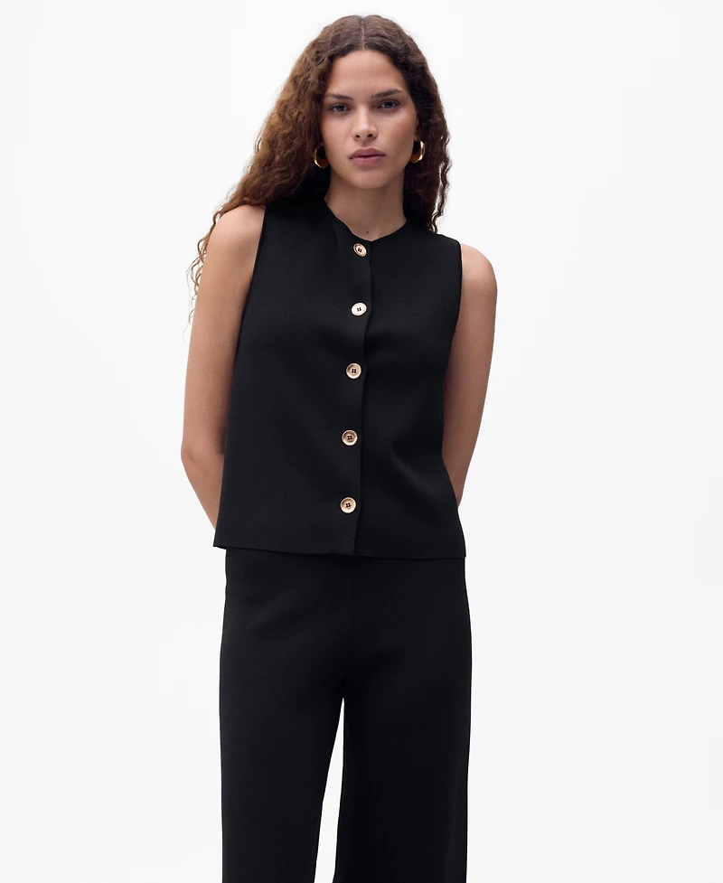 Mango Women's Fine-Knit Gilet