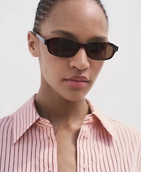 Mango Women's Oversize Striped Shirt