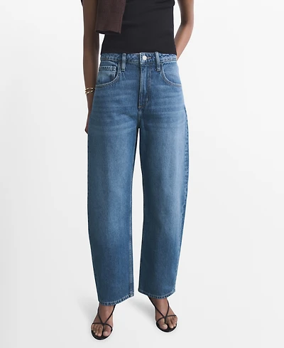 Mango Women's High-Rise Balloon Jeans