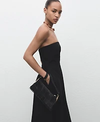 Mango Women's Long Strapless Dress