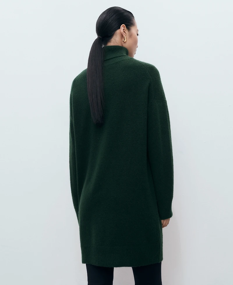 Mango Women's Short Knitted Turtleneck Dress