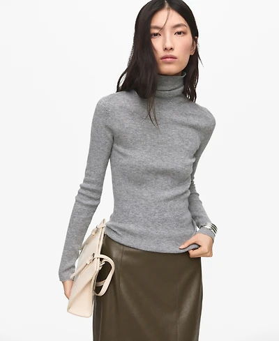 Mango Women's Turtleneck Wool Sweater