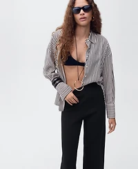 Mango Women's Elastic Waistband Knitted Pants